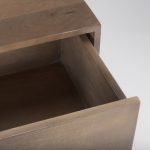 Astrid 36L x 17W x 30.3H Medium Brown Solid Wood 3 Drawer Cabinet