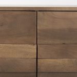 Astrid 71L x 17W x 30.3H Medium Brown Solid Wood 6 Drawer Sideboard