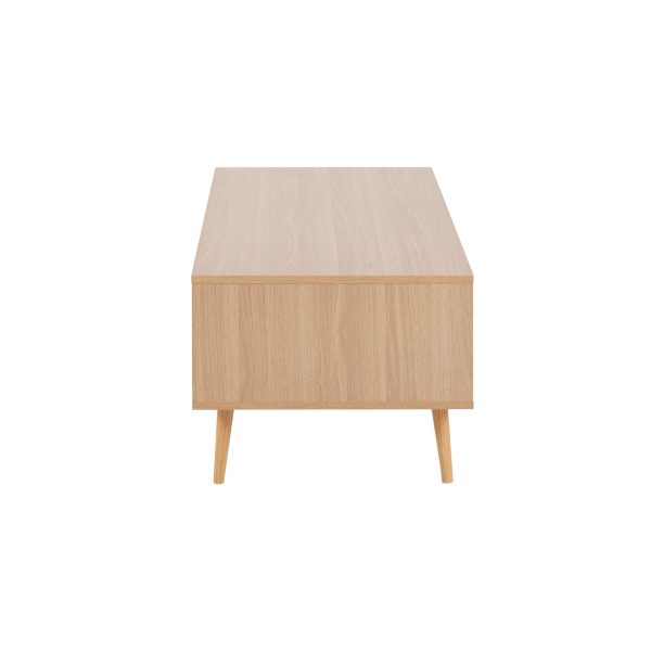 Astro Contemporary Natural and White Wood Coffee Table 3