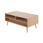 Astro Contemporary Natural and White Wood Coffee Table