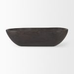 Athena Extra Large Oblong Black-Brown Reclaimed Wood Bowl