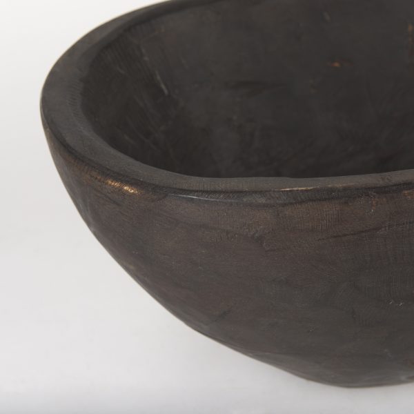 Athena Extra Large Oblong Black Brown Reclaimed Wood Bowl 4