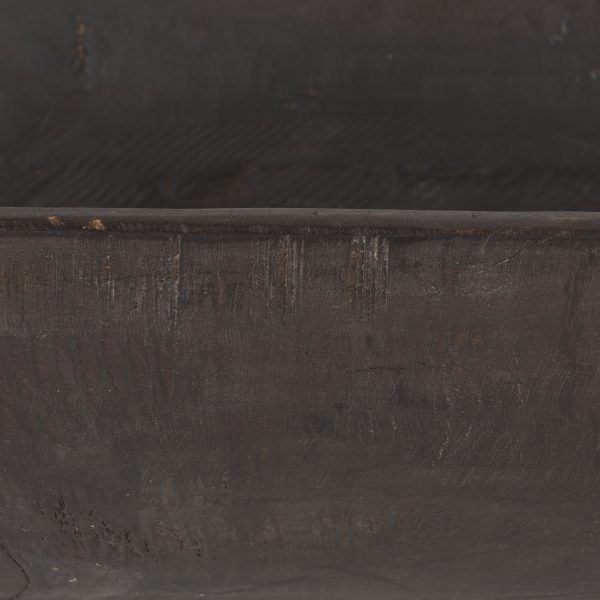Athena Extra Large Oblong Black Brown Reclaimed Wood Bowl 5