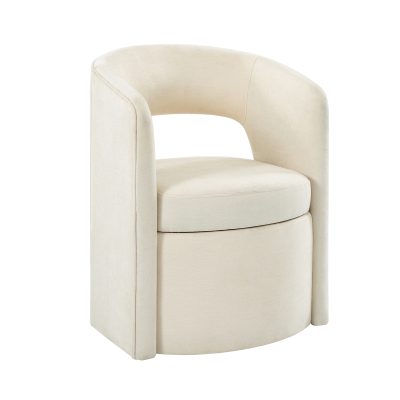 Athena Ivory Hollowed Back Dining Chair