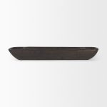 Athena Set of 2 Extra Large Black-Brown Reclaimed Wood Trays