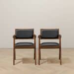 Black Vegan Leather Mid Century Modern Dining Chair (Set of 2) 12 Black Vegan Leather Mid Century Modern Dining Chair (Set of 2)