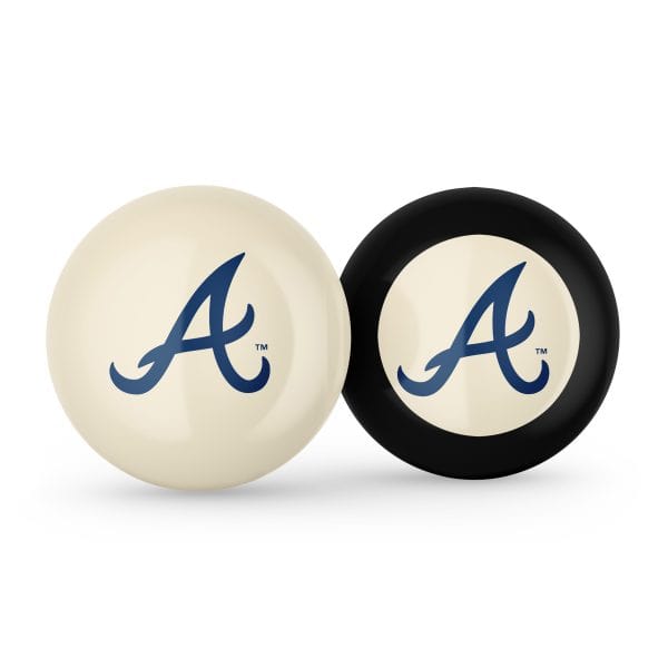 Atlanta Braves MLB Logo Cue Ball and 8 Ball 2