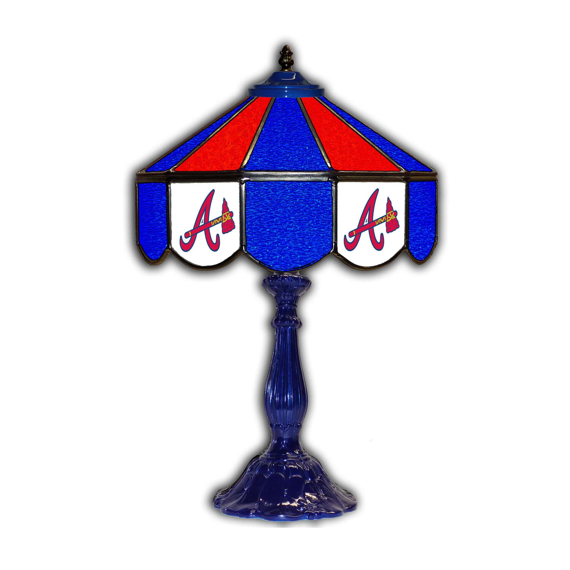 Atlanta Braves Tiffany Style 21 Inch Glass Table Lamp 1 Atlanta Braves Tiffany Style 21 Inch Glass Table Lamp