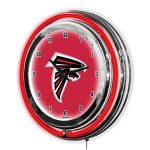 Atlanta Falcons 14 Inch Two-Tone Neon Chrome Clock