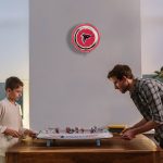 Atlanta Falcons 14 Inch Two-Tone Neon Chrome Clock