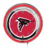 Atlanta Falcons 14 Inch Two-Tone Neon Chrome Clock