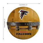 Atlanta Falcons Authentic Oak Whiskey Barrel Bar Shelf