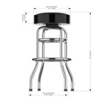 Atlanta Falcons Chrome Logo Commercial Grade Bar Stool