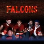 Atlanta Falcons Lighted Recycled Metal Wordmark Logo Sign