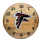 Atlanta Falcons Oak Barrel Clock Kentucky Made 21 Inch Diameter