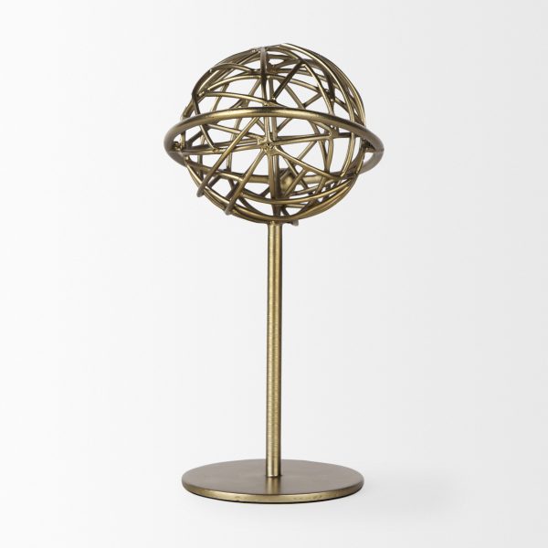 Atlas 10.0L x 8.0W x 12.0H Gold Metal Solar System Ornament 5