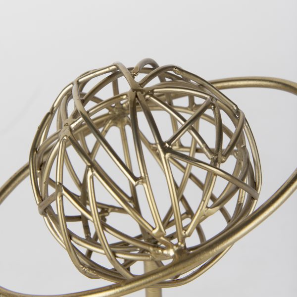 Atlas 10.0L x 8.0W x 12.0H Gold Metal Solar System Ornament 7