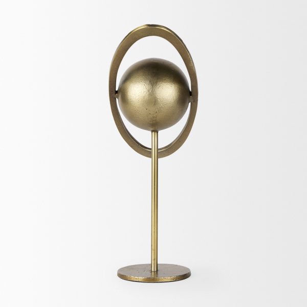 Atlas 15.0L x 7.0W x 16.0H Gold Metal Solar System Ornament 3