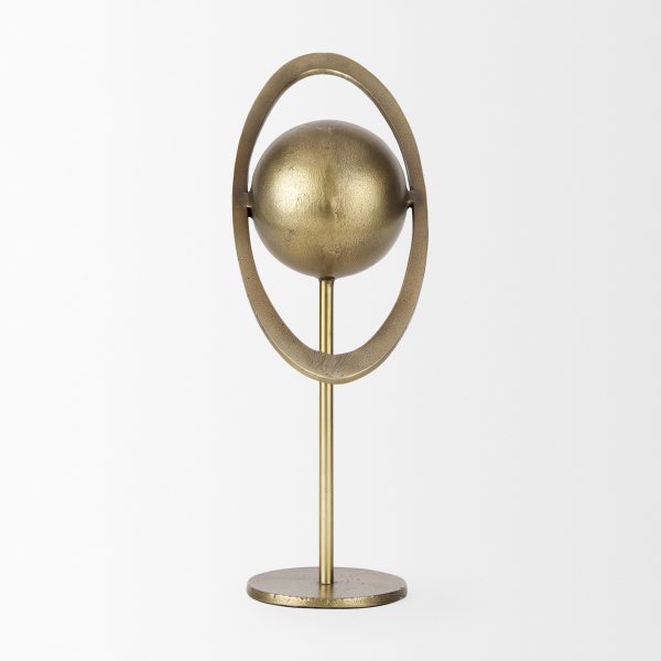 Atlas 15.0L x 7.0W x 16.0H Gold Metal Solar System Ornament 5