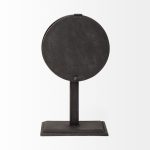 Attalack II Black Metal Round Face Table Clock
