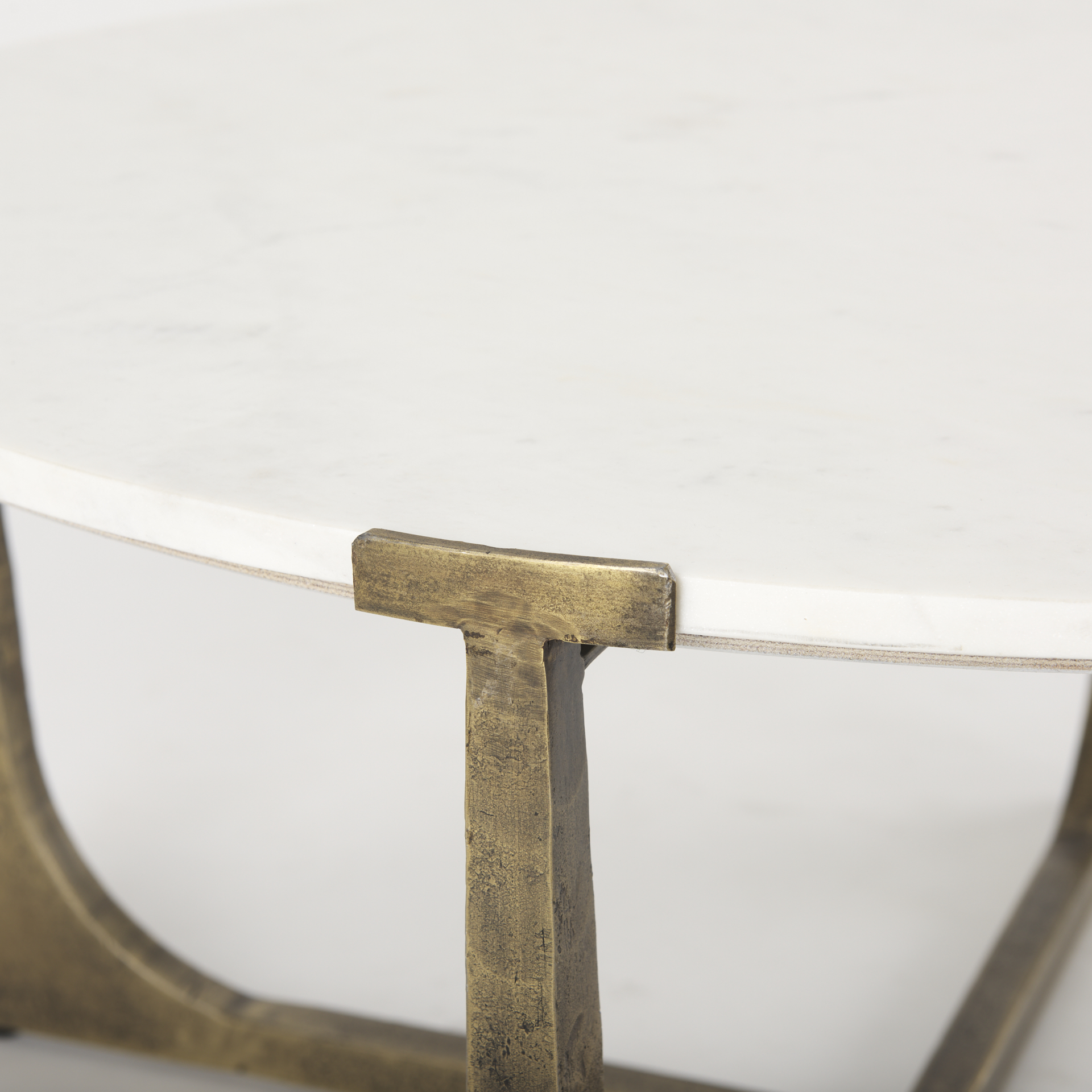 Atticus Marble and Antiqued Gold Metal Coffee Table 7 Atticus Marble and Antiqued Gold Metal Coffee Table - Image 7