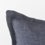 Aubrielle 14L x 26W Gray and Blue Fabric Color Blocked Decorative Pillow Cover
