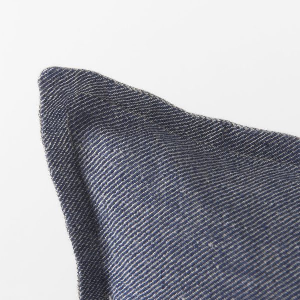 Aubrielle 14L x 26W Gray and Blue Fabric Color Blocked Decorative Pillow Cover 6