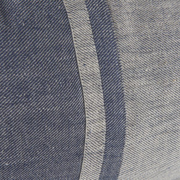 Aubrielle 14L x 26W Gray and Blue Fabric Color Blocked Decorative Pillow Cover 7