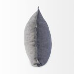 Aubrielle 20L x 20W Gray and Blue Fabric Color Blocked Decorative Pillow Cover