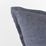 Aubrielle 20L x 20W Gray and Blue Fabric Color Blocked Decorative Pillow Cover