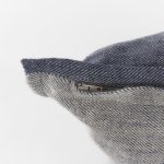 Aubrielle 20L x 20W Gray and Blue Fabric Color Blocked Decorative Pillow Cover