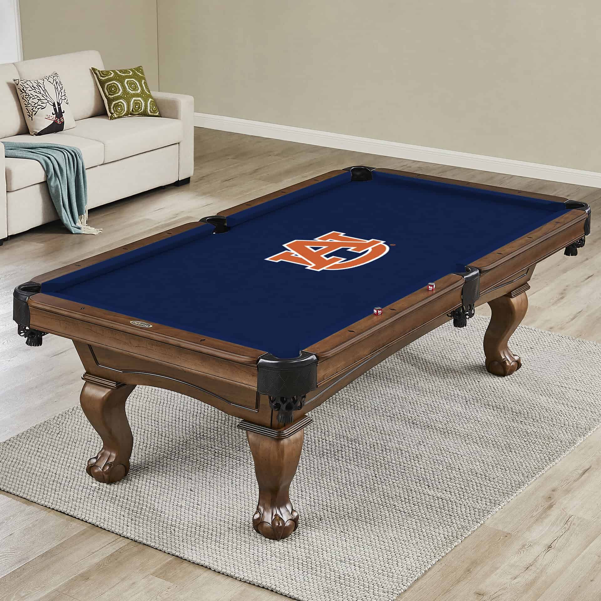 Auburn University 8' Pool Table Cloth 2 Auburn University 8' Pool Table Cloth - Image 2