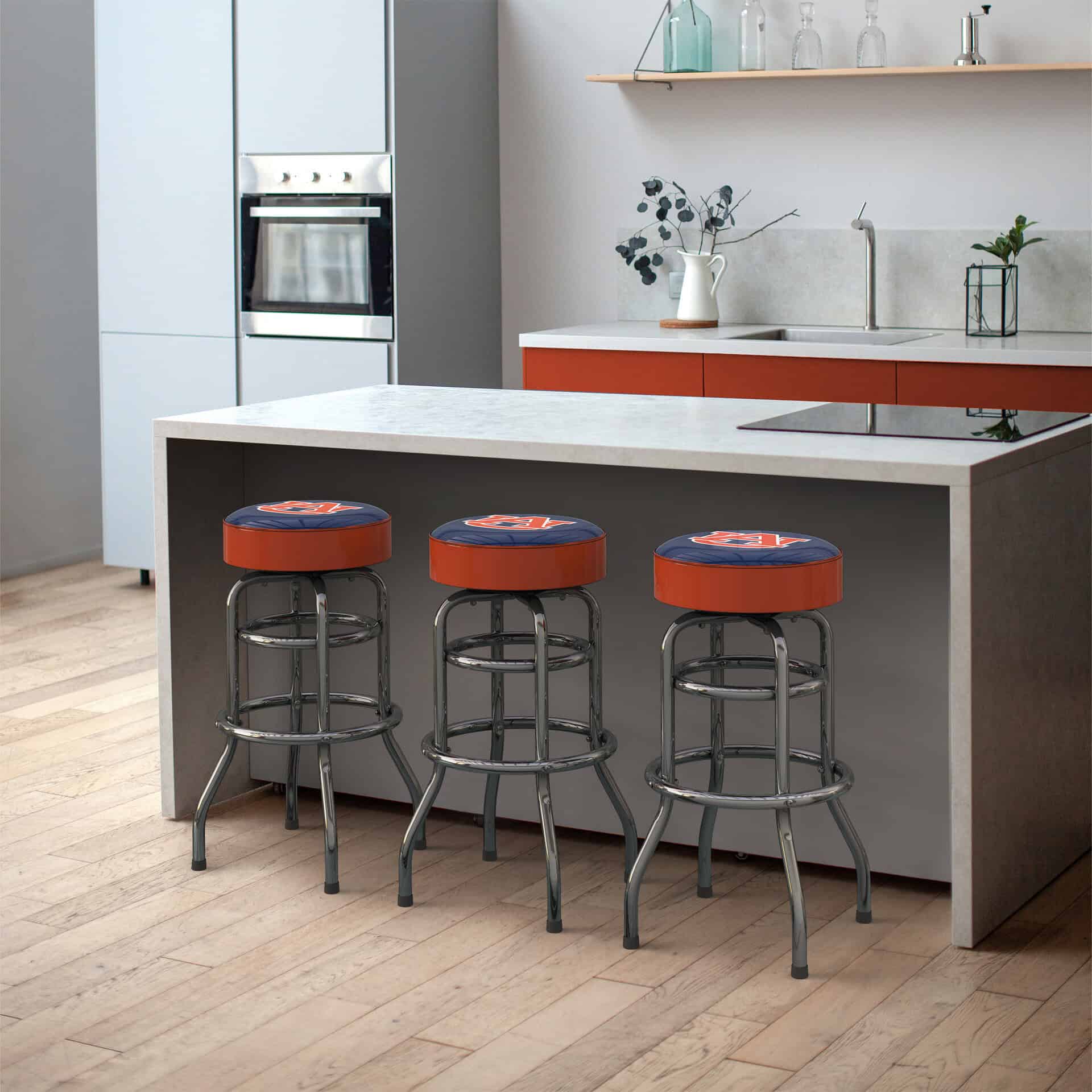 Auburn University Chrome Bar Stool 4 Auburn University Chrome Bar Stool - Image 4