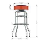 Auburn University Chrome Bar Stool 12 Auburn University Chrome Bar Stool