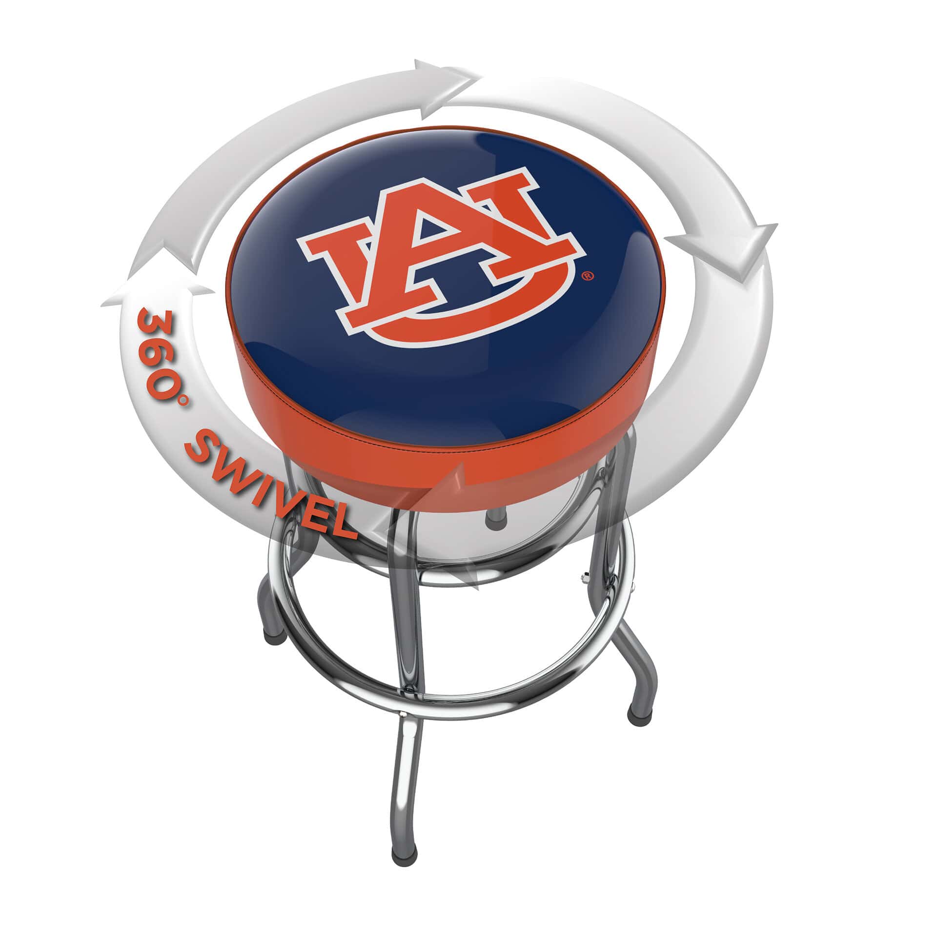 Auburn University Chrome Bar Stool 6 Auburn University Chrome Bar Stool - Image 6
