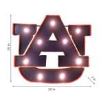 Auburn University Logo Lighted Recycled Metal Sign 5 Auburn University Logo Lighted Recycled Metal Sign