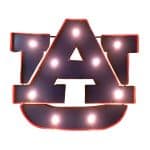 Auburn University Logo Lighted Recycled Metal Sign 4 Auburn University Logo Lighted Recycled Metal Sign