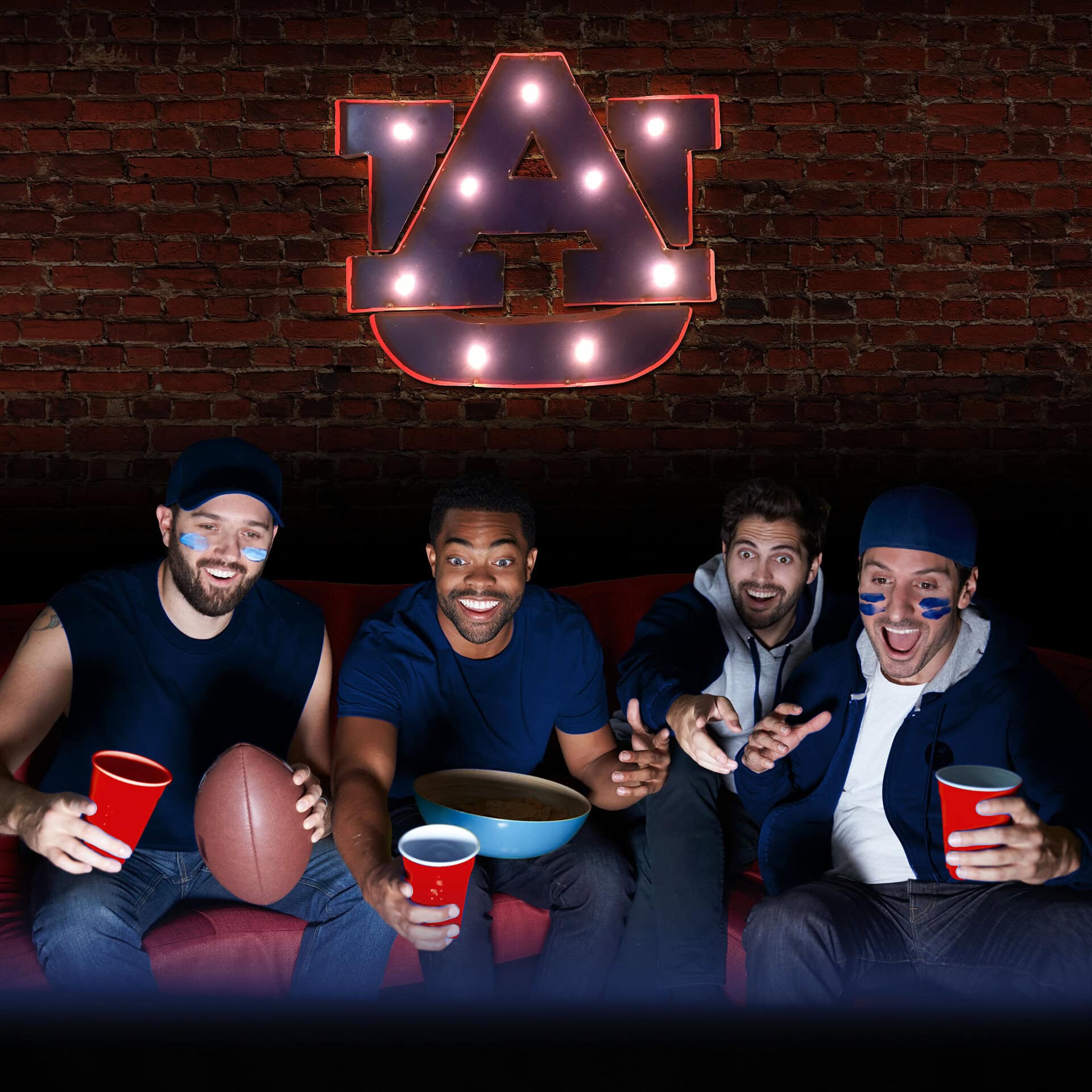 Auburn University Logo Lighted Recycled Metal Sign 3 Auburn University Logo Lighted Recycled Metal Sign - Image 3