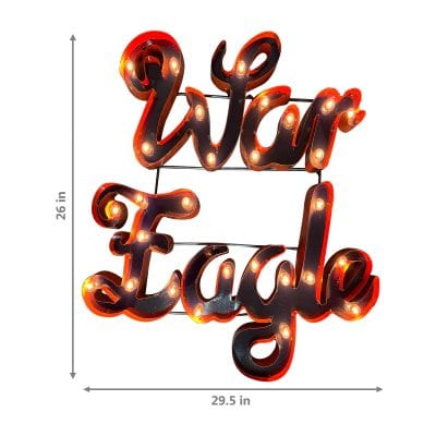 Auburn University-War Eagle Lighted Recycled Metal Sign