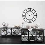 Aurelia 79.0L x 16.0W x 33.0H Black and White Metal Four Door Glass Cabinet