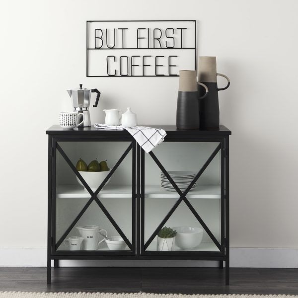 Aurelia Two Door Glass Cabinet 2