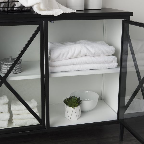 Aurelia Two Door Glass Cabinet 3