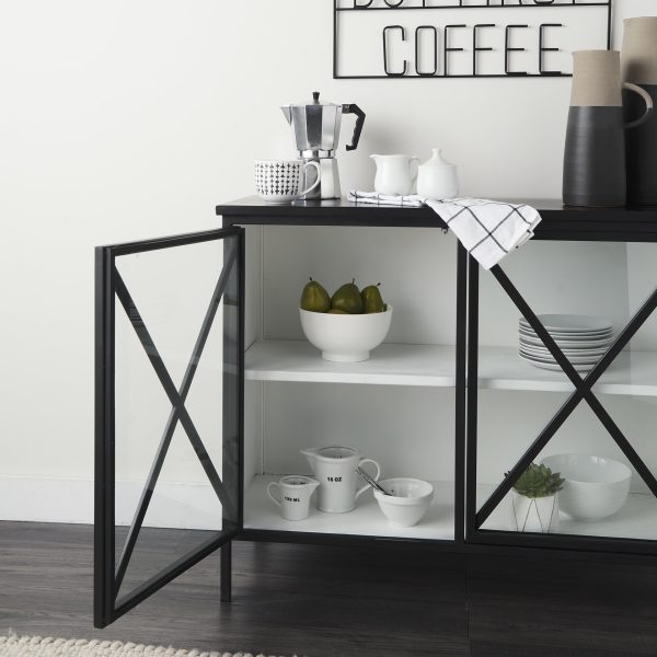 Aurelia Two Door Glass Cabinet 4