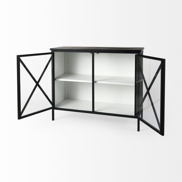 Aurelia Two Door Glass Cabinet 8