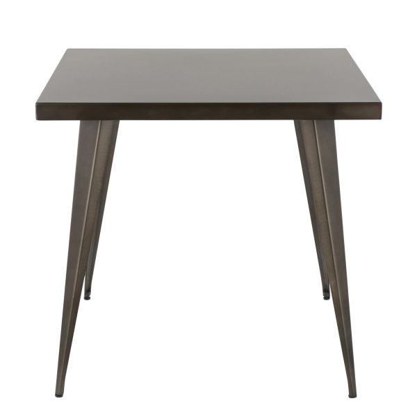 Austin Antique Industrial Dining Table 32 Inch 3