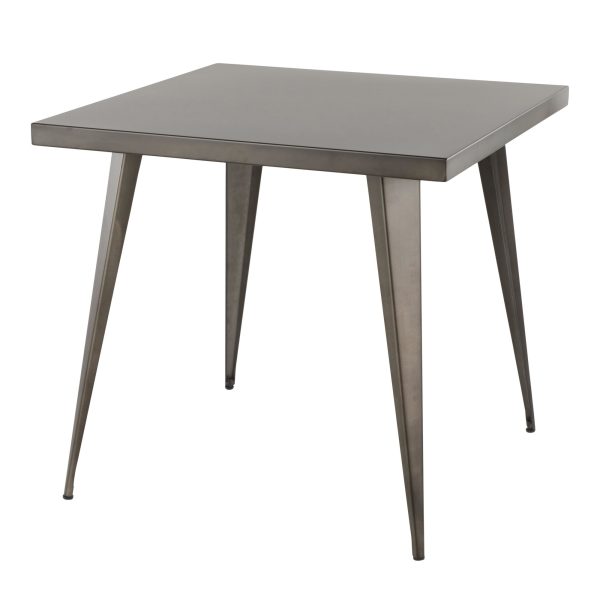 Austin Antique Industrial Dining Table 32 Inch 4