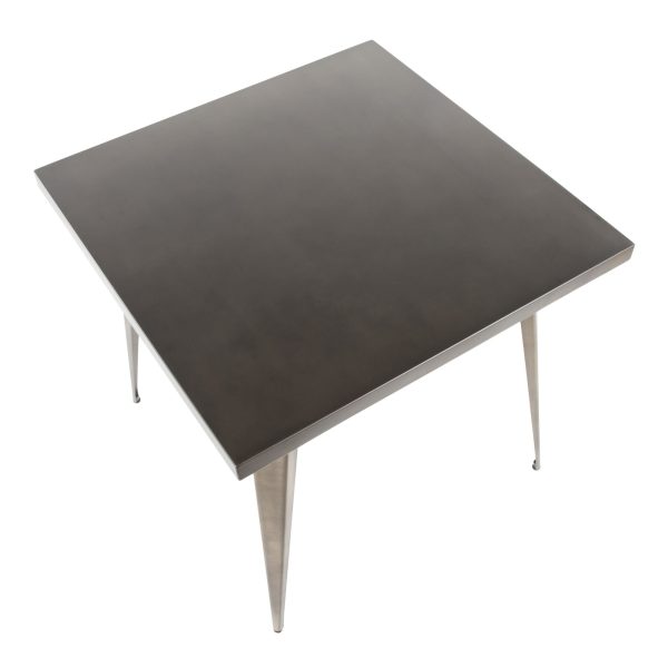 Austin Antique Industrial Dining Table 32 Inch 7