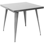 Austin Brushed Silver Industrial 32 Inch Dining Table 17 Austin Brushed Silver Industrial 32 Inch Dining Table