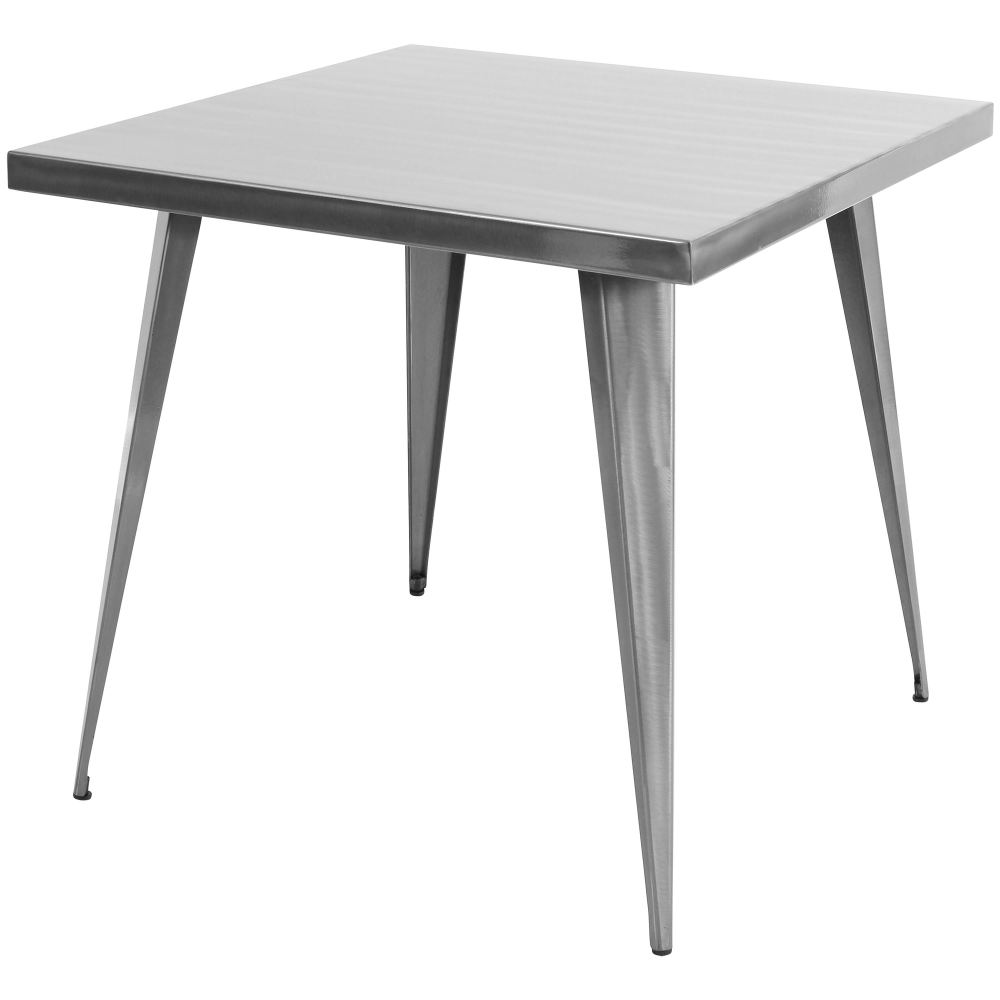 Austin Brushed Silver Industrial 32 Inch Dining Table 7 Austin Brushed Silver Industrial 32 Inch Dining Table - Image 7