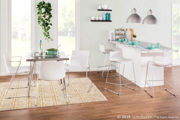 Austin Brushed Silver Industrial 32 Inch Dining Table